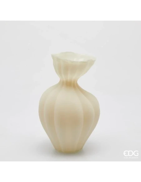 EDG - Vaso Flow Sinuoso H 30.5 cm - Avorio