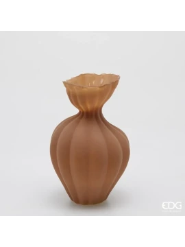 EDG - Vaso Flow Sinuoso H 30.5 cm - Marrone Chiaro