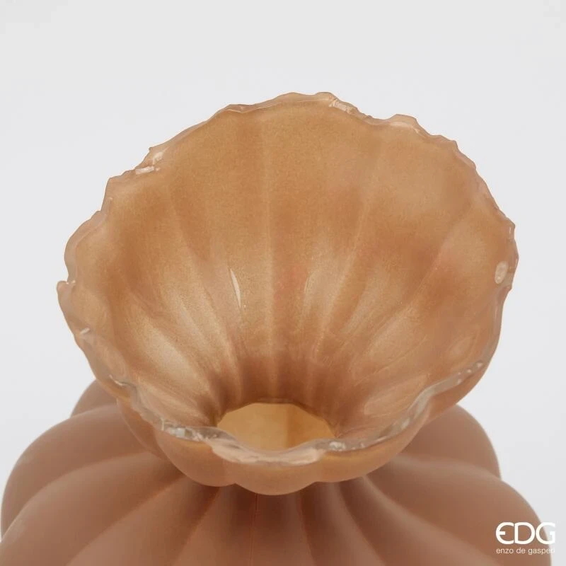 EDG - Vaso Flow Sinuoso H 30.5 cm - Marrone Chiaro