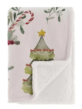 Blanc MariClò - Plaid Sherpa Natale Pop - 140 x 170 cm