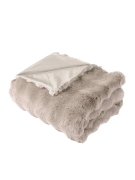 Blanc MariClò - Chalet Collection Eco-Fur Throw - Beige