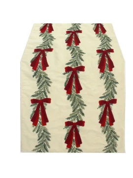 Blanc MariClò - Embroidered Christmas Table Runner Collection - Multicolor