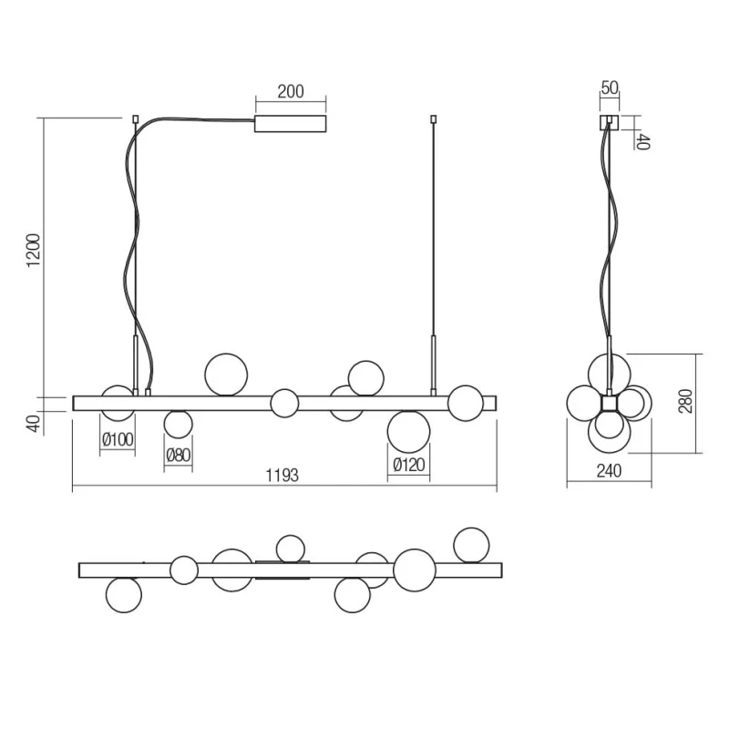 Redo Group - Goji Lampada a Sospensione - Oro Spazzolato