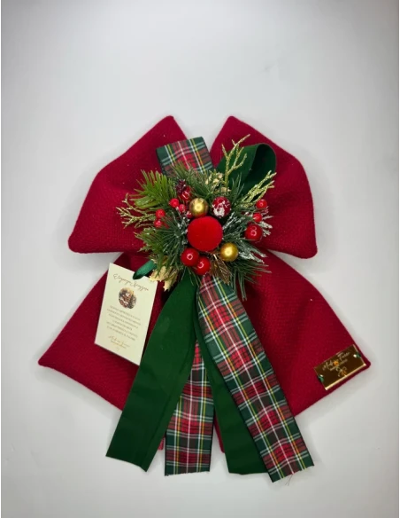 Madame Fioccò - Addobbo Fiocco Eleganza Scozzese - 30 cm