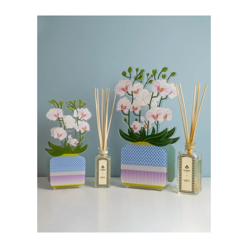 Vesta Home - Profumatore a Bastoncini - Livinia Orchidea Bianco