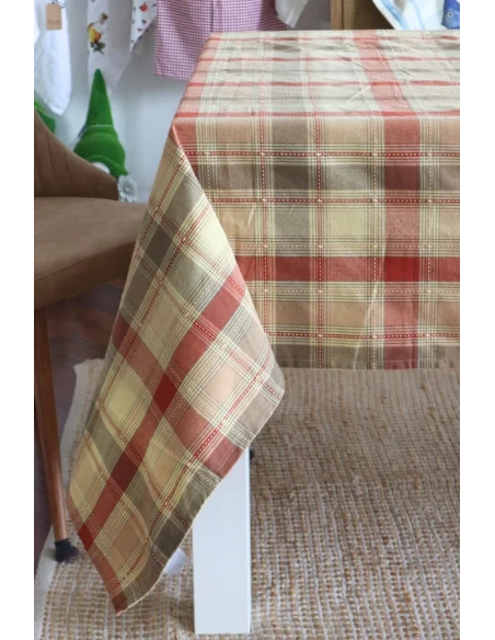 Blanc MariClò - Tovaglia Zucche di Sogno Tartan Giallo - 140 x 180 cm