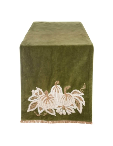 Blanc MariClò - Embroidered Pumpkin Dream Runner - 50 x 140 cm