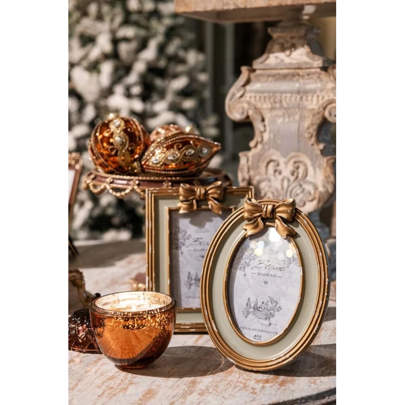 Blanc MariClò - Amor et Memoria Photo Frame - Antique Bow