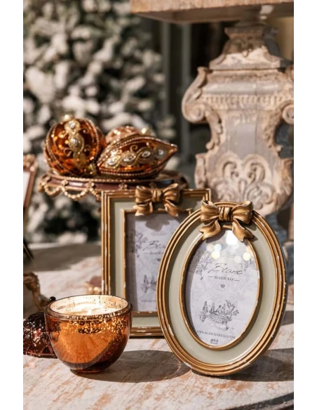 Blanc MariClò - Amor et Memoria Photo Frame - Antique Bow