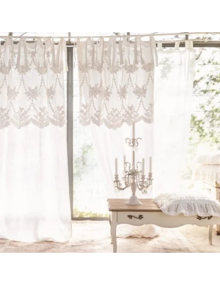 Blanc MariClò - Clarissa Curtain with Valance - Cream
