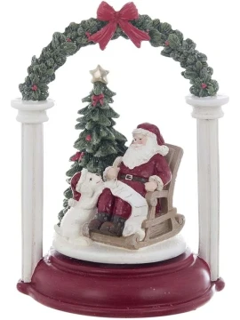 Blanc MariClò - Santa Claus Music Box - 17 x 15 x H 24.5 cm