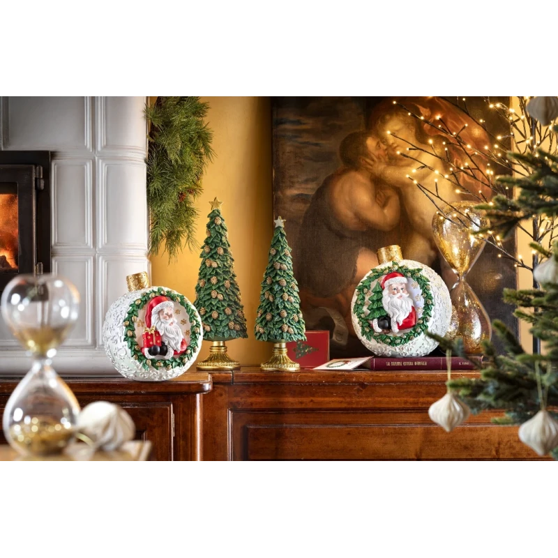 Henriette - Santa Claus Ball Decoration - Pearl White