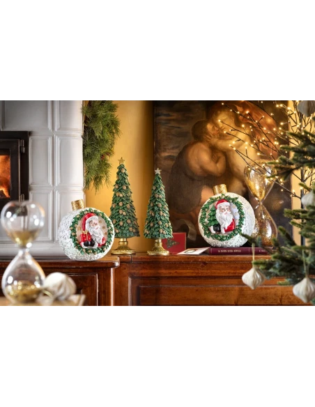 Henriette - Santa Claus Ball Decoration - Pearl White