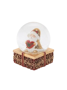Henriette - Santa Claus with Heart Globe Decoration - Red