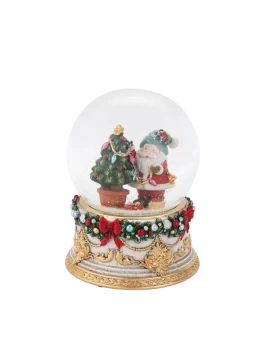 Henriette - Santa Claus Globe Music Box with Tree